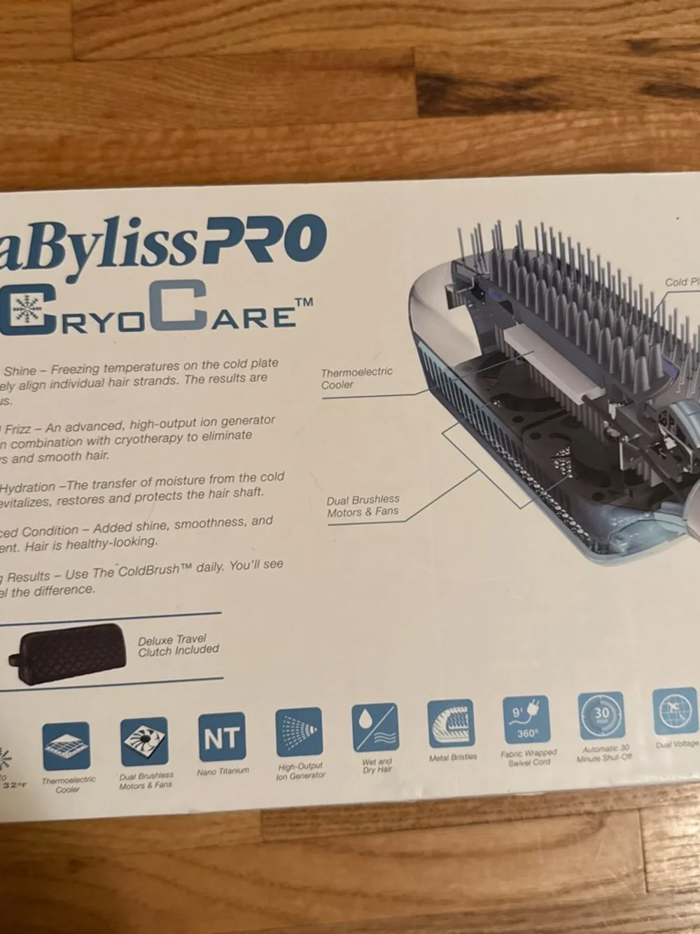 BaByliss PRO CryoCare ColdBrush - Silver and Blue Accents